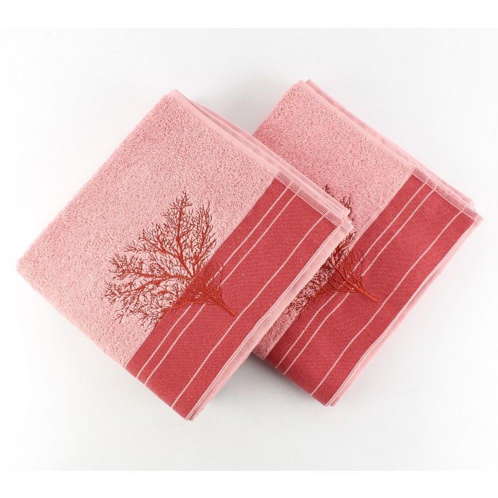 Sada 2 růžových ručníků Infinity, 50 x 90 cm - Bonami.cz