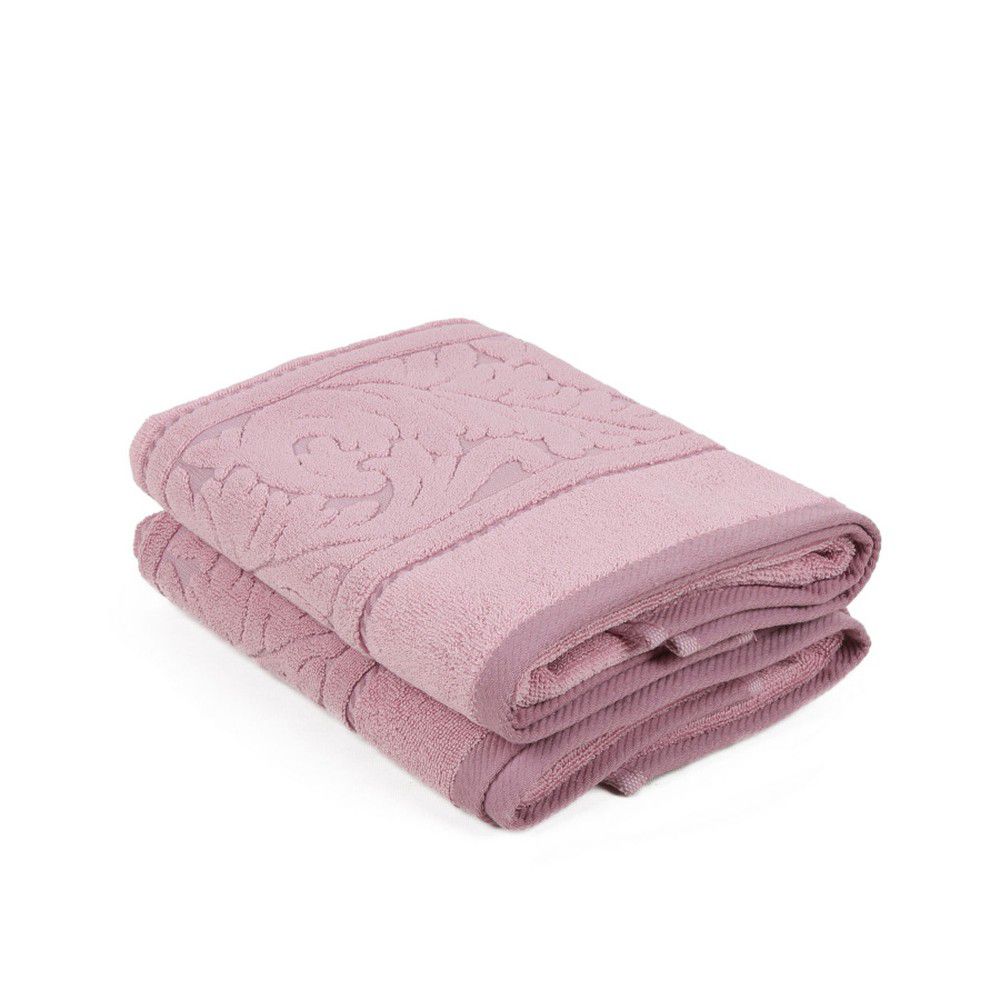Sada 2 růžových ručníků z bavlny Sultan, 50 x 90 cm - Bonami.cz