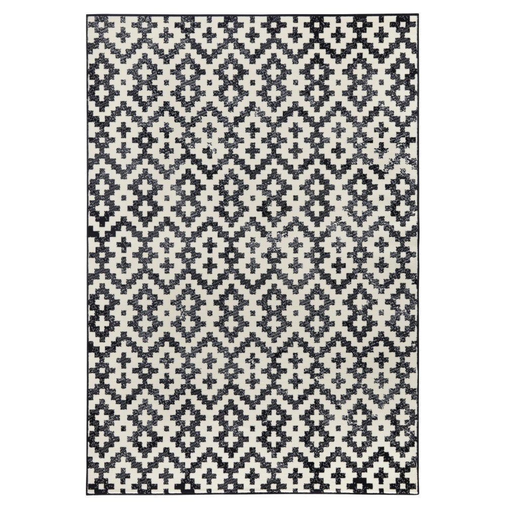 Černobílý koberec Hanse Home Duo, 70 x 140 cm - Bonami.cz