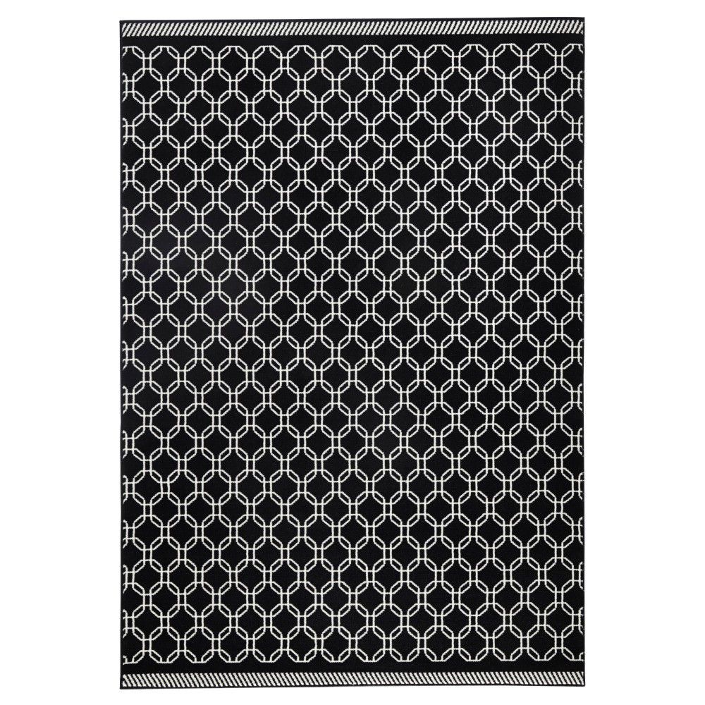 Černý koberec Zala Living Chain, 70 x 140 cm - Bonami.cz