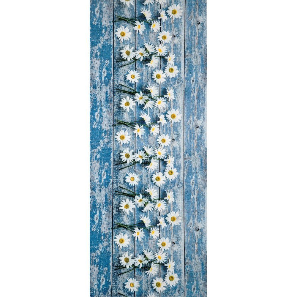 Modrý vysoce odolný běhoun Floorita Camomilla, 58 x 190 cm - Bonami.cz