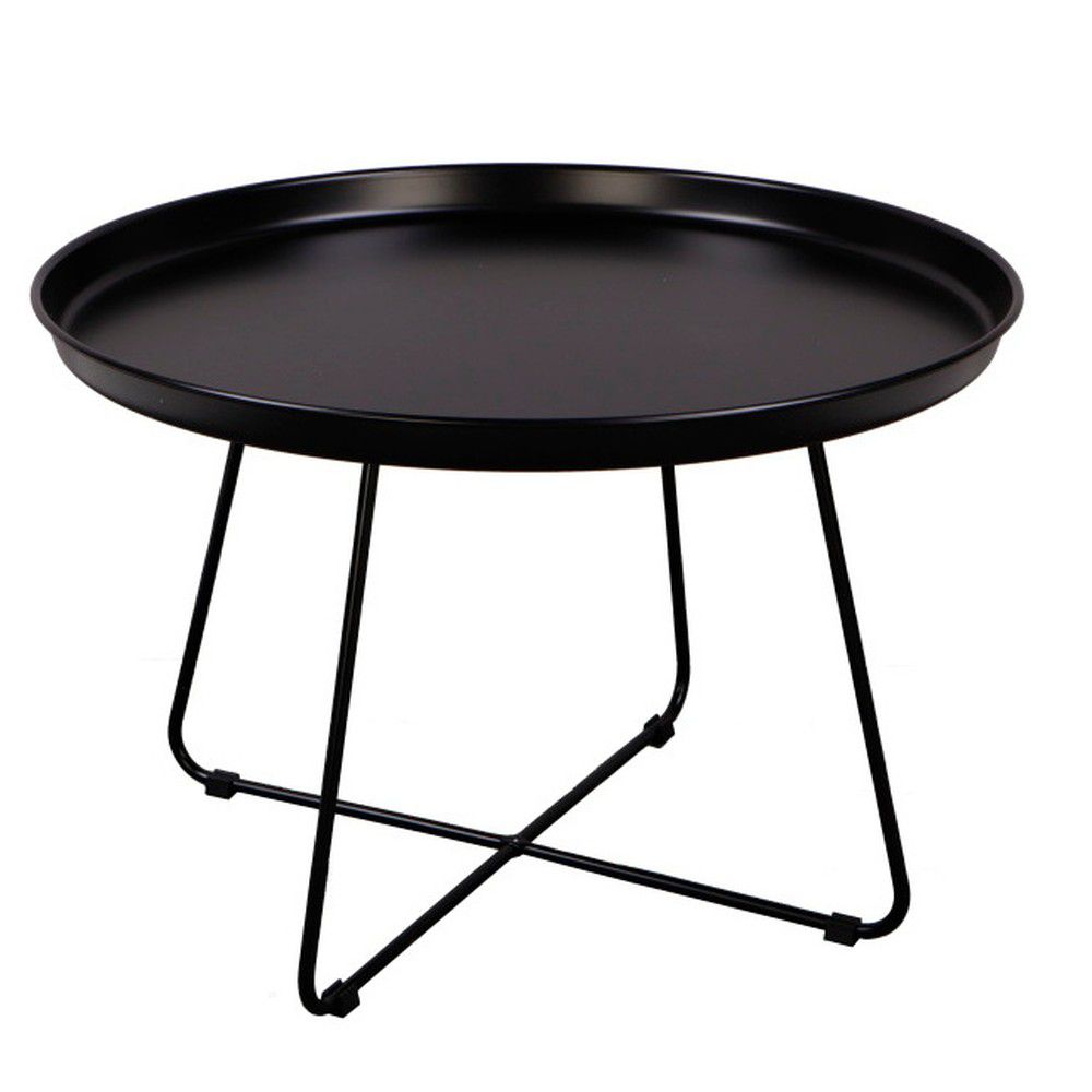 Černý konferenční stolek Nørdifra Pogorze, Ø 63 cm - Bonami.cz