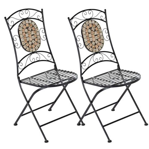Zahradní židle Kemo s mozaikou, sada 2 ks - Velký Košík