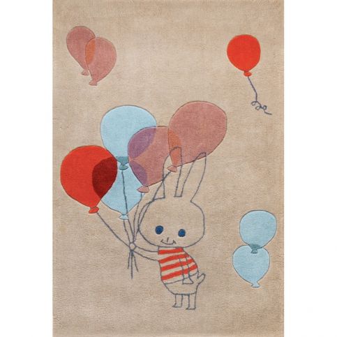 Ručně tuftovaný koberec Art For Kids Balloon Rabbit, 110 x 160 cm - Bonami.cz