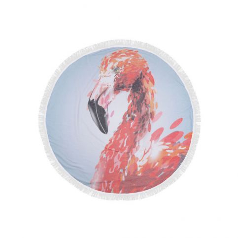 Barevná plážová osuška ze 100% bavlny Flamingo, ⌀ 150 cm - Bonami.cz