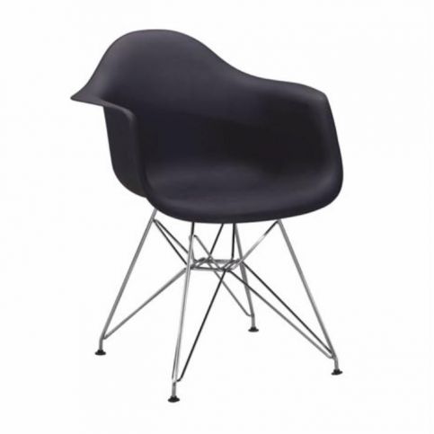 Židle - křeslo, černá + chrom, FEMAN NEW 0000183485 Tempo Kondela - DEKORHOME.CZ