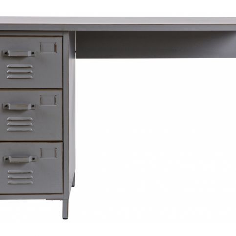 Pracovní stůl Tilmon, kov, šedá dee:400430-G Hoorns - Designovynabytek.cz