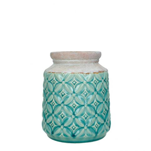 Tyrkysová keramická váza HF Living Shell, výška 20 cm - Bonami.cz