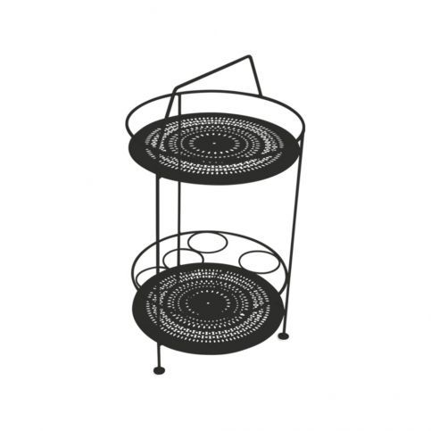 Černý zahradní barový stolek Fermob Montmartre, ⌀ 40 cm - Bonami.cz