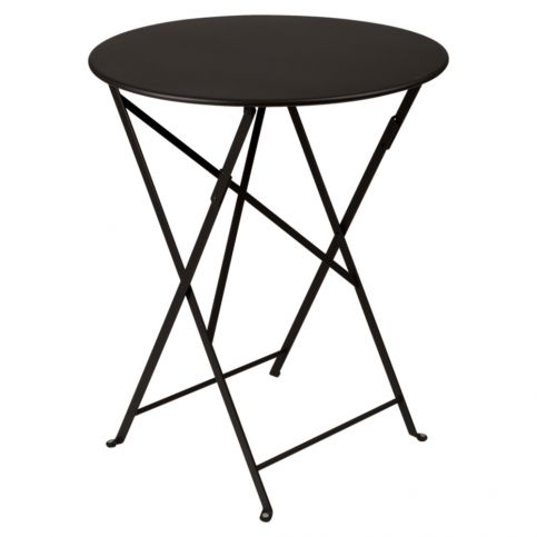 Černý zahradní stolek Fermob Bistro, ⌀ 60 cm - Bonami.cz
