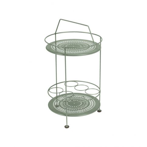 Šedozelený zahradní barový stolek Fermob Montmartre, ⌀ 40 cm - Bonami.cz