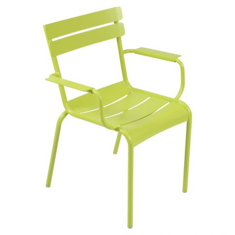 Zelená zahradní židle s područkami Fermob Luxembourg - Bonami.cz