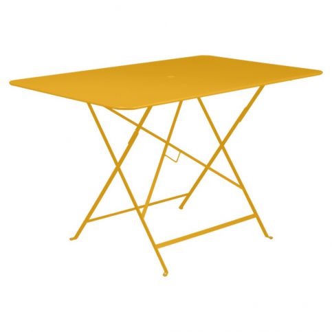 Žlutý skládací zahradní stolek Fermob Bistro, 117 x 77 cm - Bonami.cz