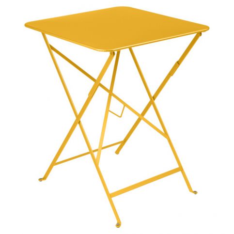 Žlutý zahradní stolek Fermob Bistro, 57 x 57 cm - Bonami.cz