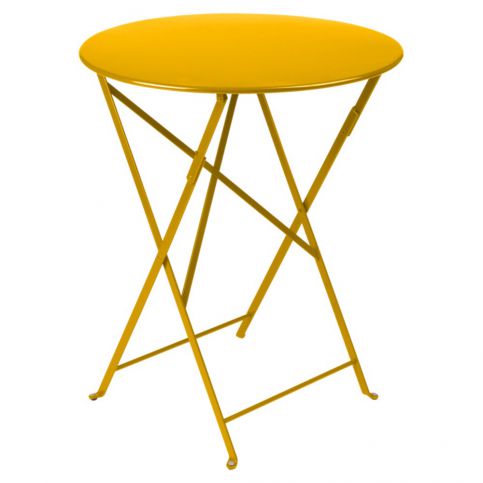 Žlutý zahradní stolek Fermob Bistro, ⌀ 60 cm - Bonami.cz