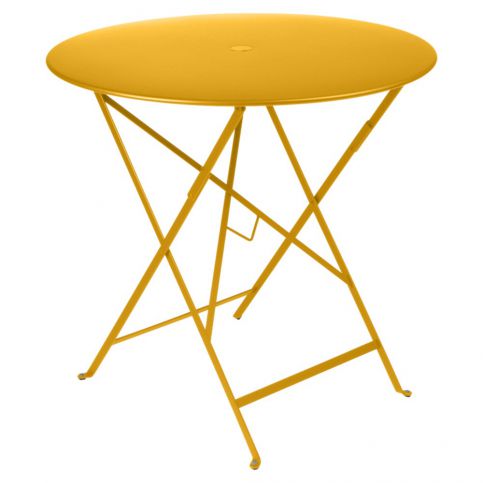 Žlutý zahradní stolek Fermob Bistro, ⌀ 77 cm - Bonami.cz