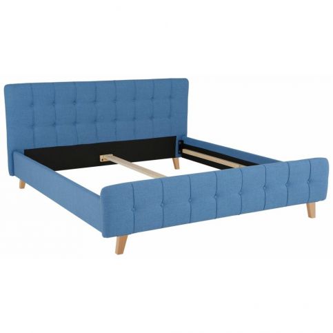 Modrá dvoulůžková postel Støraa Limbo, 180 x 200 cm - Bonami.cz