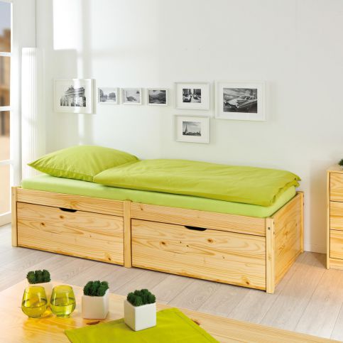 Dětská postel z masivu v přírodním odstínu Lausanne 90x200 - Nábytek aldo - NE