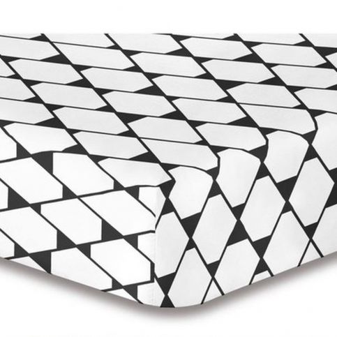 Elastické prostěradlo z mikrovlákna DecoKing Rhombuses, 160 x 200 cm - Bonami.cz