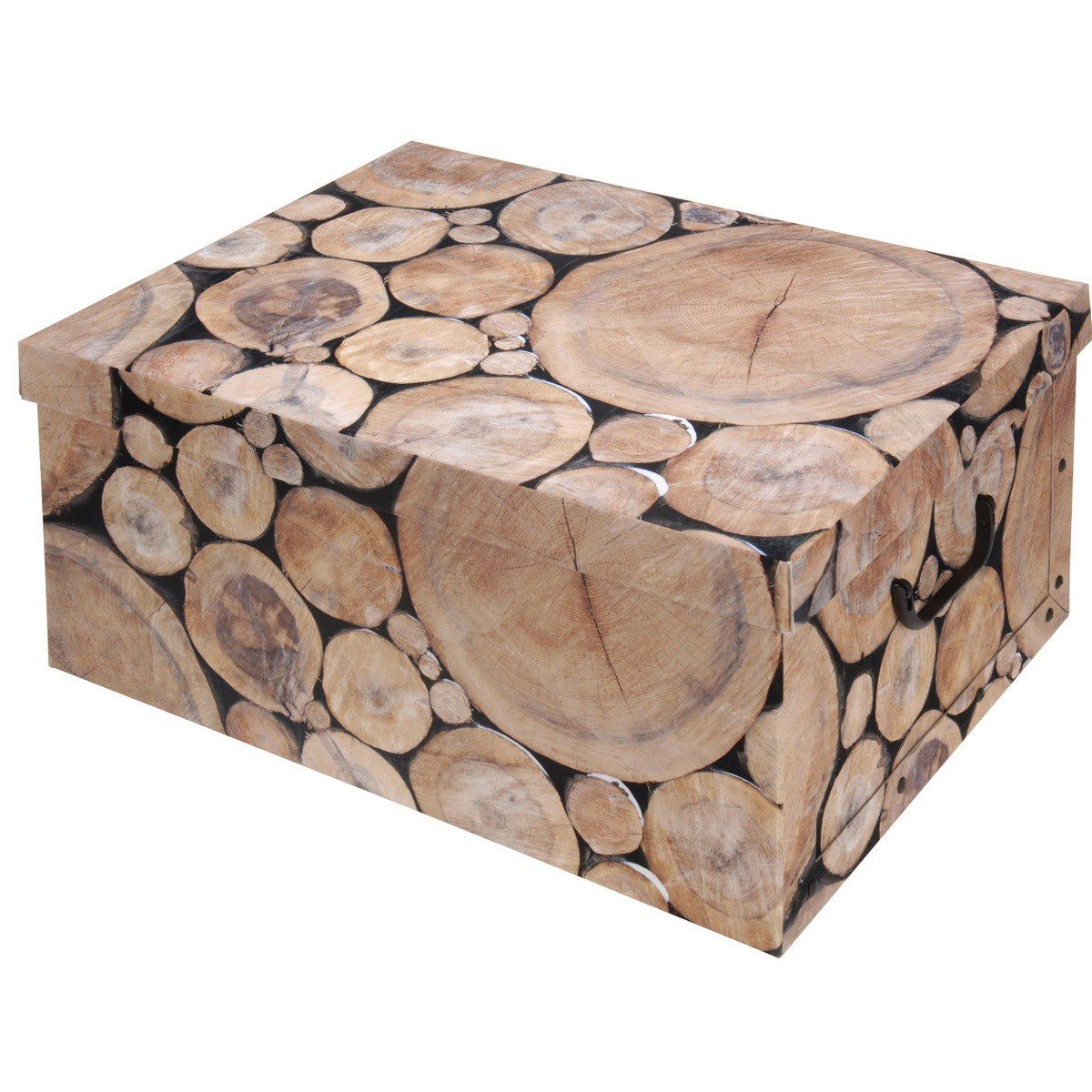 Úložný box s víkem Wood, kuláče - 4home.cz