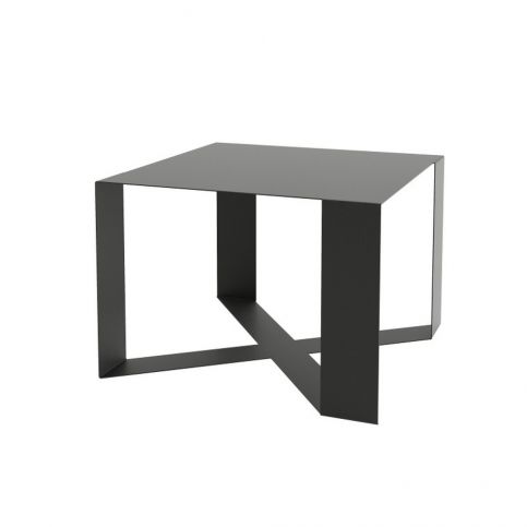 Černý konferenční stolek take me HOME Cross, 55 x 55 cm - Bonami.cz