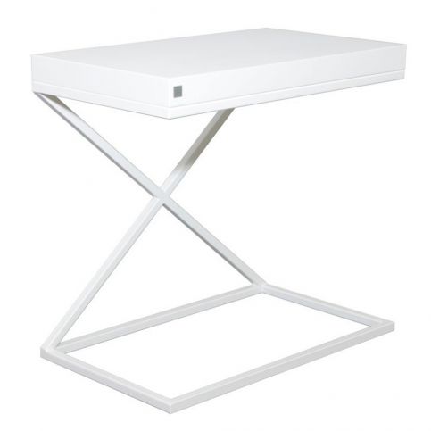 Bílý odkládací stolek take me HOME, 50 x 30 cm - Bonami.cz