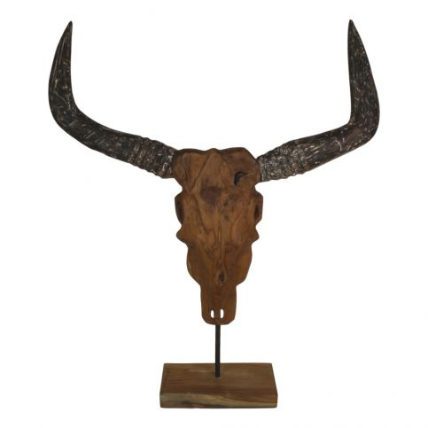Dekorace z teakového dřeva HSM collection Buffalo Head, výška 80 cm - Bonami.cz