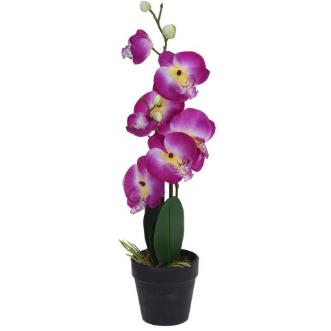 Umělá orchidej v květináči růžová, 47 cm - 4home.cz