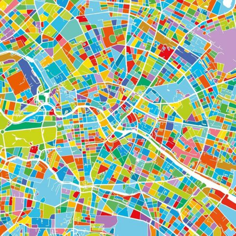 Obraz Maps Berlin, 60 x 60 cm - Bonami.cz
