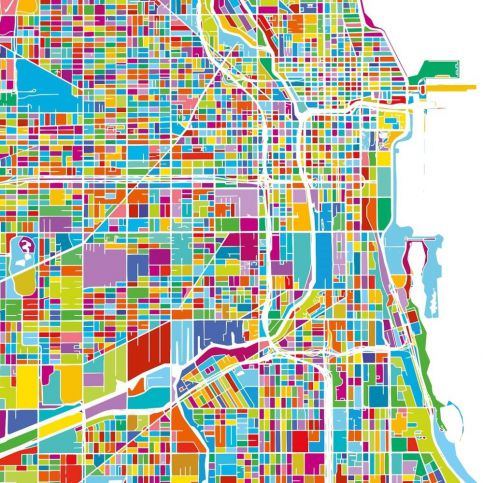 Obraz Homemania Maps Chicago, 60 x 60 cm - Bonami.cz