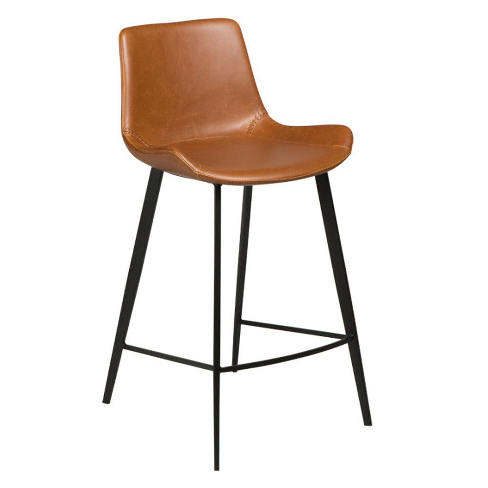 Světle hnědá barová židle z imitace kůže DAN-FORM Denmark Hype, výška 91 cm - Bonami.cz