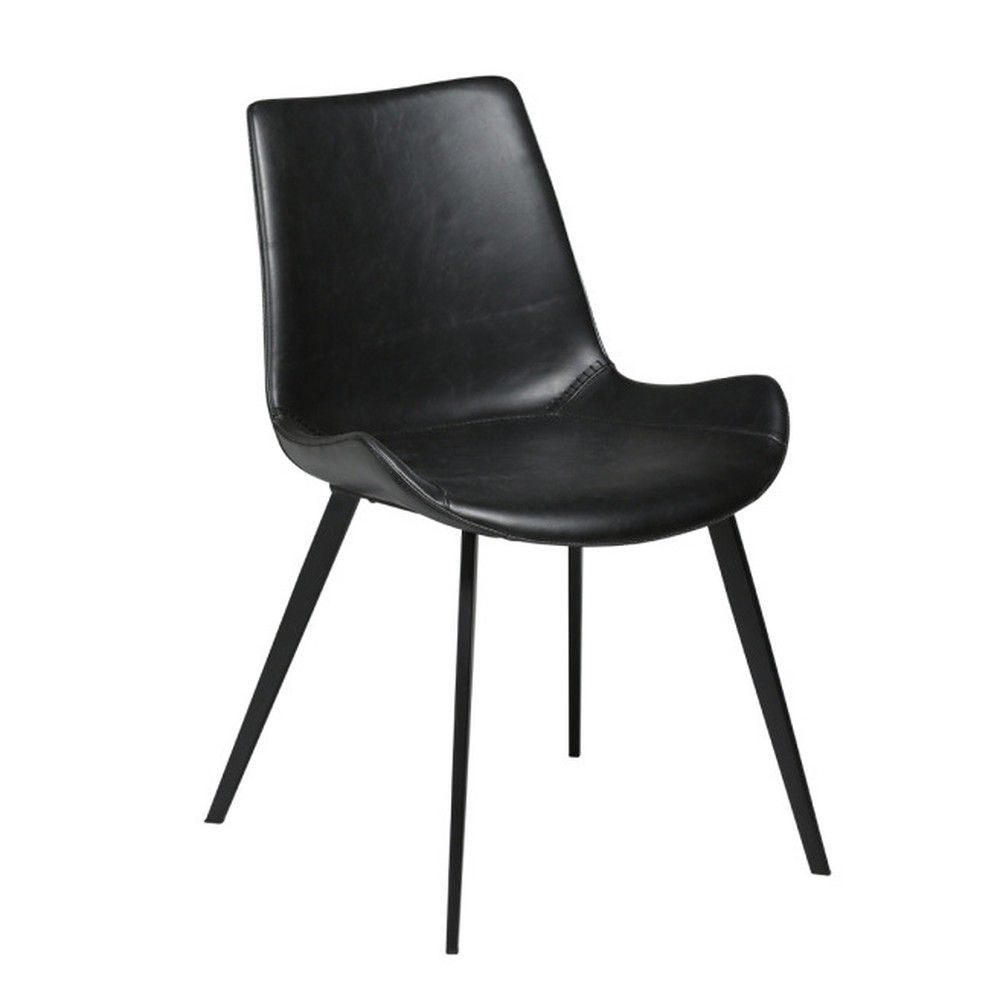 ​​​​​Dan-Form Vintage černá koženková jídelní židle DAN-FORM Hype - Designovynabytek.cz