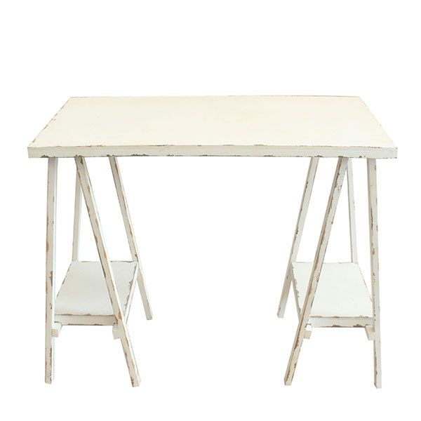 Casa de Engel Dřevěný stůl na květiny 80×42×70 cm Barva: bílá DAJO14003B - Veselá Žena.cz