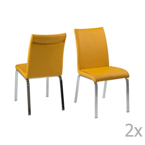 Sada 4 žlutých jídelních židlí Actona Leonora - Bonami.cz