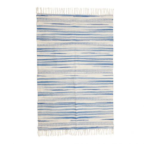 Modrobílý vlněný koberec InArt Lago, 120 x 180 cm - Bonami.cz