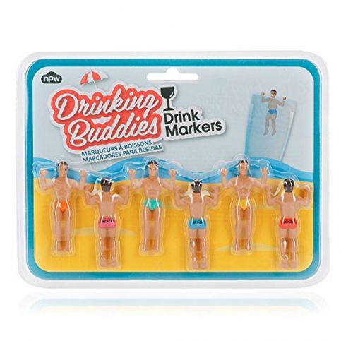 Sada 6 rozlišovačů na sklenice npw™ Drinking Buddies Drink Markers - Bonami.cz
