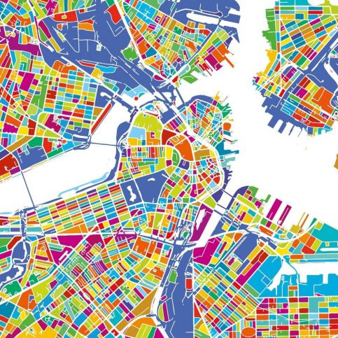 Obraz Maps Boston, 60 x 60 cm - Bonami.cz