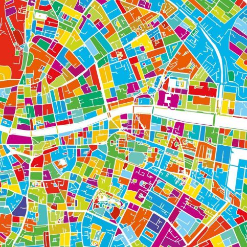 Obraz Maps Dublin, 60 x 60 cm - Bonami.cz