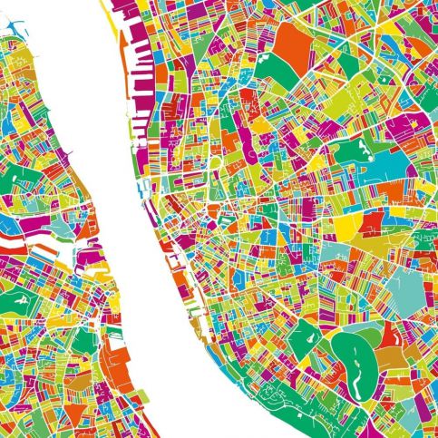 Obraz Maps Liverpool, 60 x 60 cm - Bonami.cz