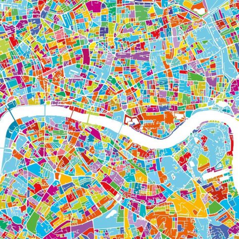 Obraz Homemania Maps London, 60 x 60 cm - Bonami.cz