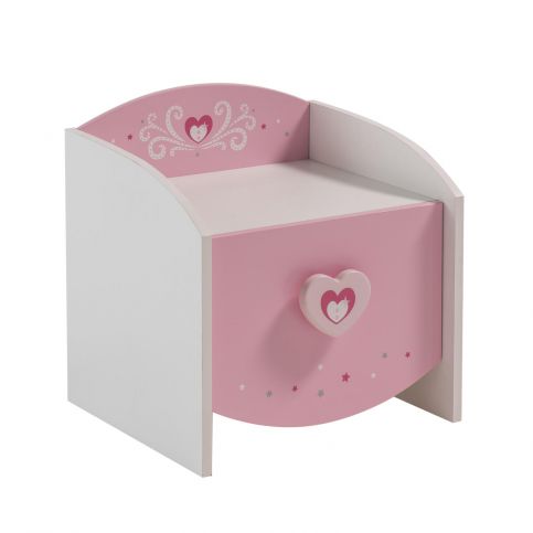 Dětský růžový noční stolek Anastasia - Nábytek aldo - NE