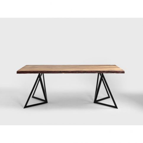 Jídelní stůl s deskou z borovicového dřeva Custom Form Sherwood Dark, 180 x 90 cm - Bonami.cz