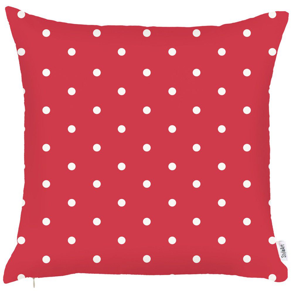 Červený povlak na polštář Mike & Co. NEW YORK Dots, 43 x 43 cm - Bonami.cz