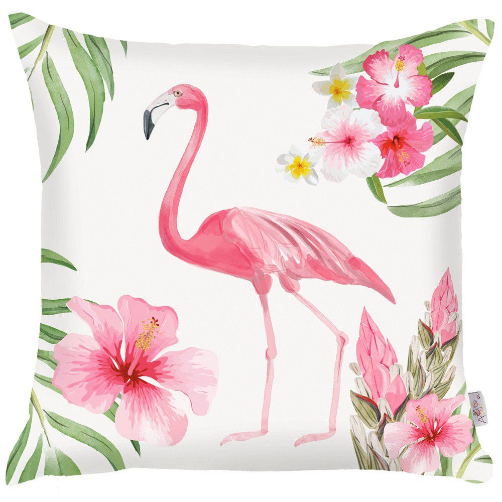 Růžový povlak na polštář Mike & Co. NEW YORK Flamingo, 43 x 43 cm - Bonami.cz