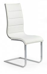  K104 židle bílá / bílá koženka - Mobler.cz