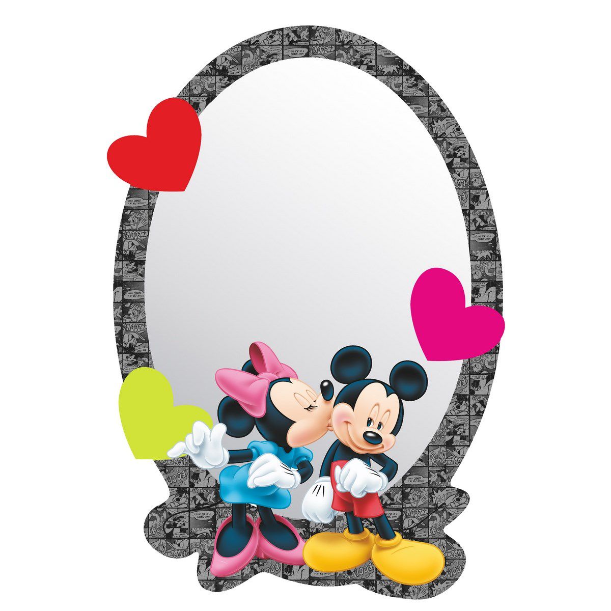 AG Art Samolepicí dětské zrcadlo Mickey & Minnie, 15 x 21,5 cm  - 4home.cz