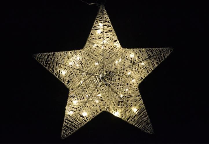 Nexos 28302 Vánoční dekorace - vánoční hvězda - 35 cm, 30 LED diod - Favi.cz
