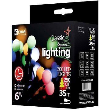 EMOS LED vánoční cherry řetěz – kuličky, 30m, multicolor, časovač ZY1610T - Svítidla FEIM