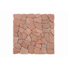 Divero Garth Mramorová mozaika - červená / terakota 1 m2
