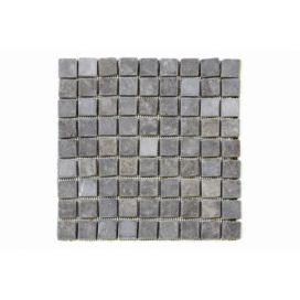 Divero Garth Mramorová mozaika - 1 m2, černá/šedá - 30x30 cm